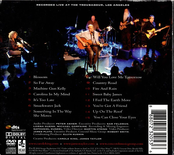 Carole King & James Taylor - Live At The Troubadour (CD, Album + DVD-V, Multichannel, dts) (Very Good Plus (VG+)) - Image 2