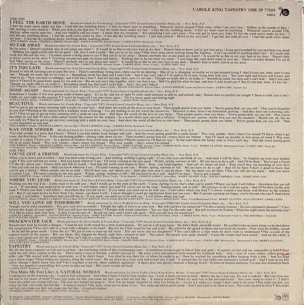 Carole King - Tapestry (LP, Album, Club, Jac) (Very Good Plus (VG+)) - Image 2
