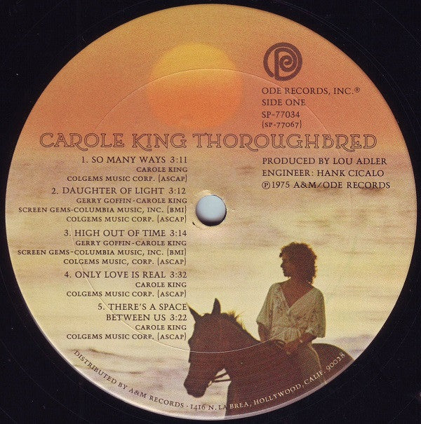 Carole King - Thoroughbred (LP, Album, Mon) (Near Mint (NM or M-)) - Image 3