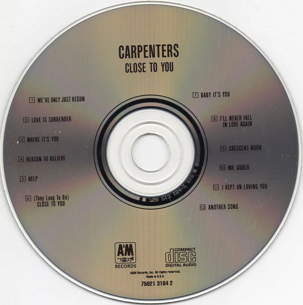 Carpenters - Close To You (CD, Album, RE) (Very Good Plus (VG+)) - Image 3