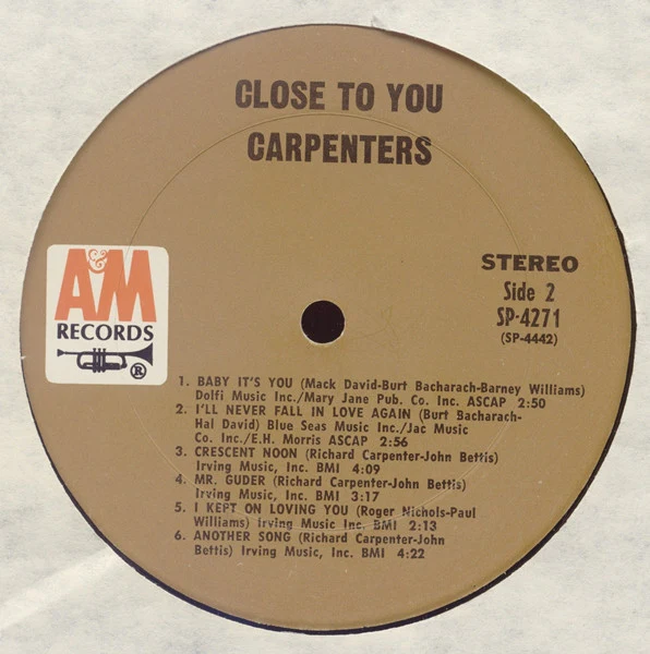 Carpenters - Close To You (LP, Album, Pit) (Very Good Plus (VG+)) - Image 4