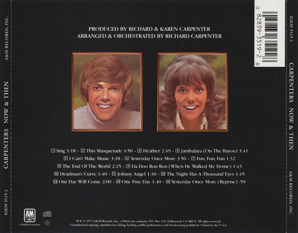Carpenters - Now & Then (CD, Album, RE, RM) (Mint (M)) - Image 2