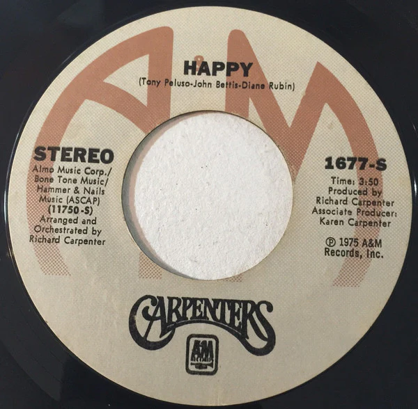 Carpenters - Only Yesterday (7", Single, Styrene, Ter) (Very Good (VG)) - Image 3