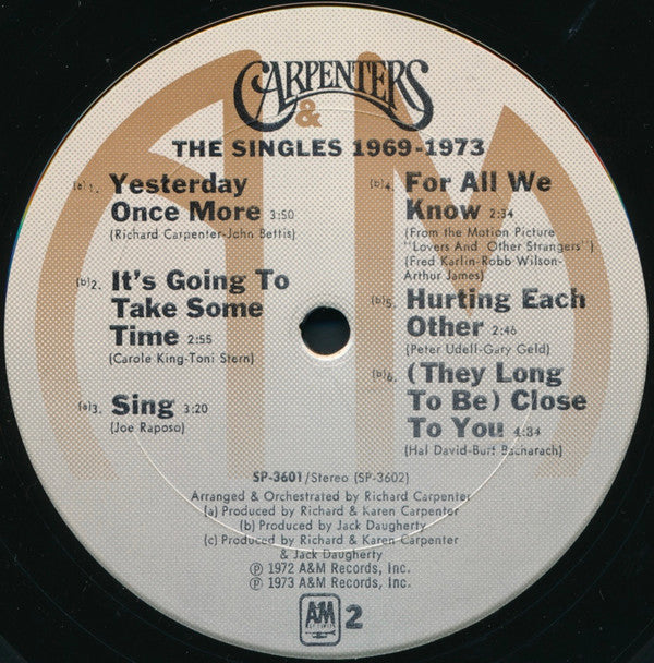 Carpenters - The Singles 1969-1973 (LP, Album, Comp) (Near Mint (NM or M-)) - Image 5