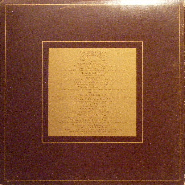 Carpenters - The Singles 1969-1973 (LP, Album, Comp) (Very Good Plus (VG+)) - Image 3