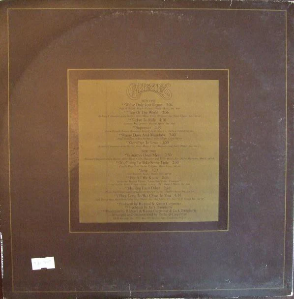 Carpenters - The Singles 1969-1973 (LP, Comp, Club, RE, Ind) (Very Good (VG)) - Image 3
