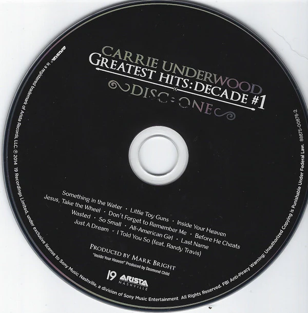 Carrie Underwood - Greatest Hits: Decade #1 (2xCD, Comp) (Near Mint (NM or M-)) - Image 3
