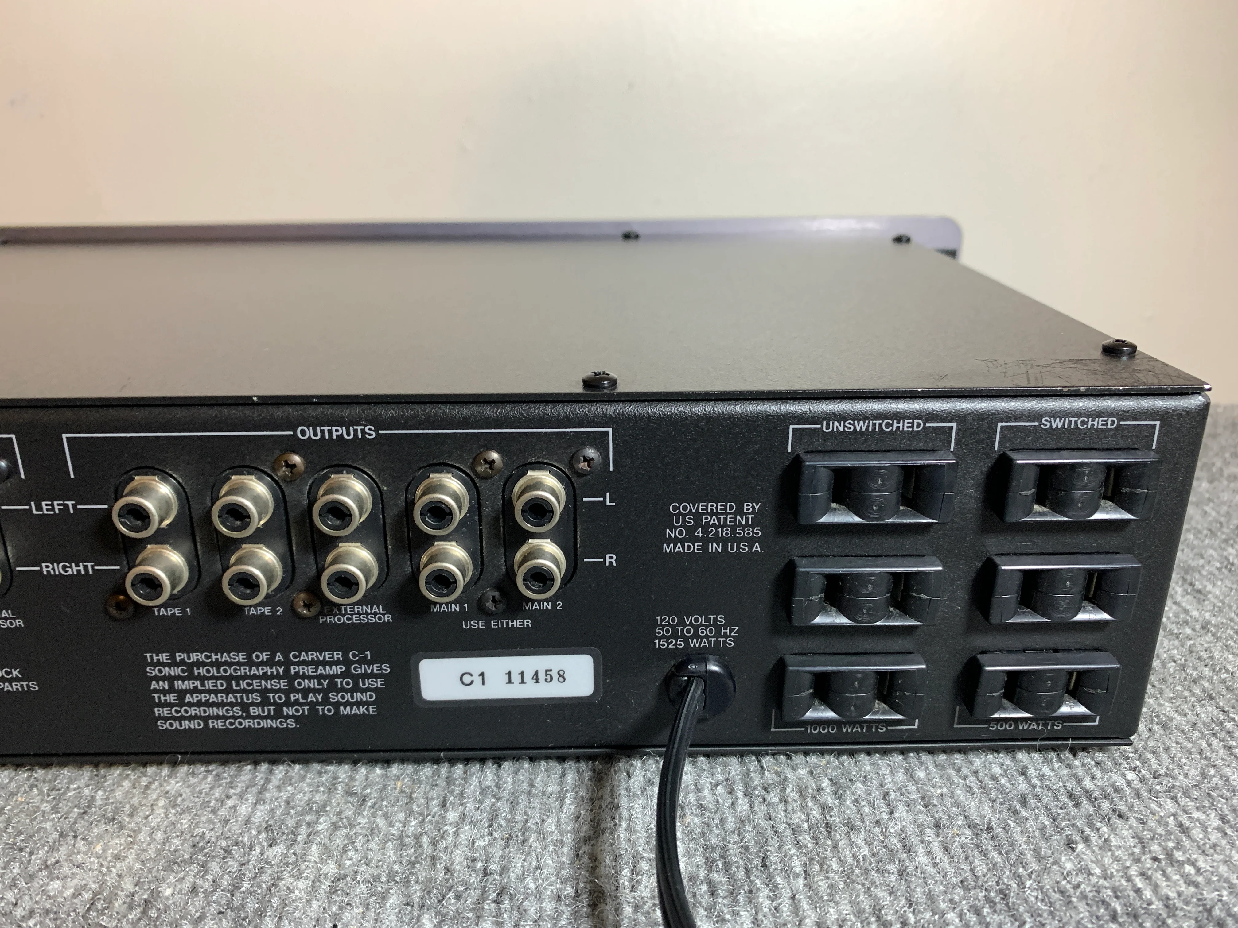 Carver C1 Stereo Preamplifier - Image 16