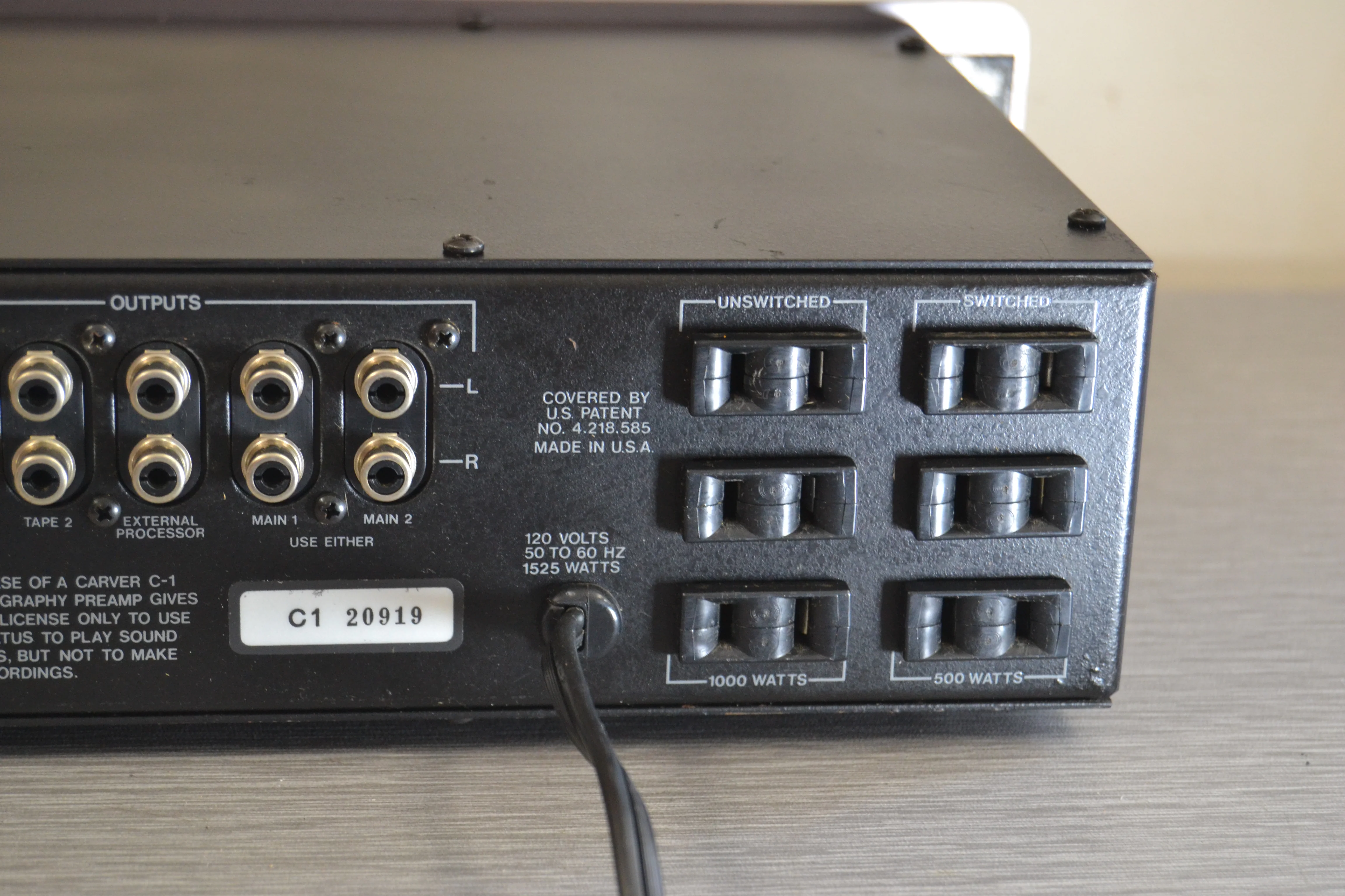 Carver C1 Stereo Sonic Holography Preamplifier - Image 14
