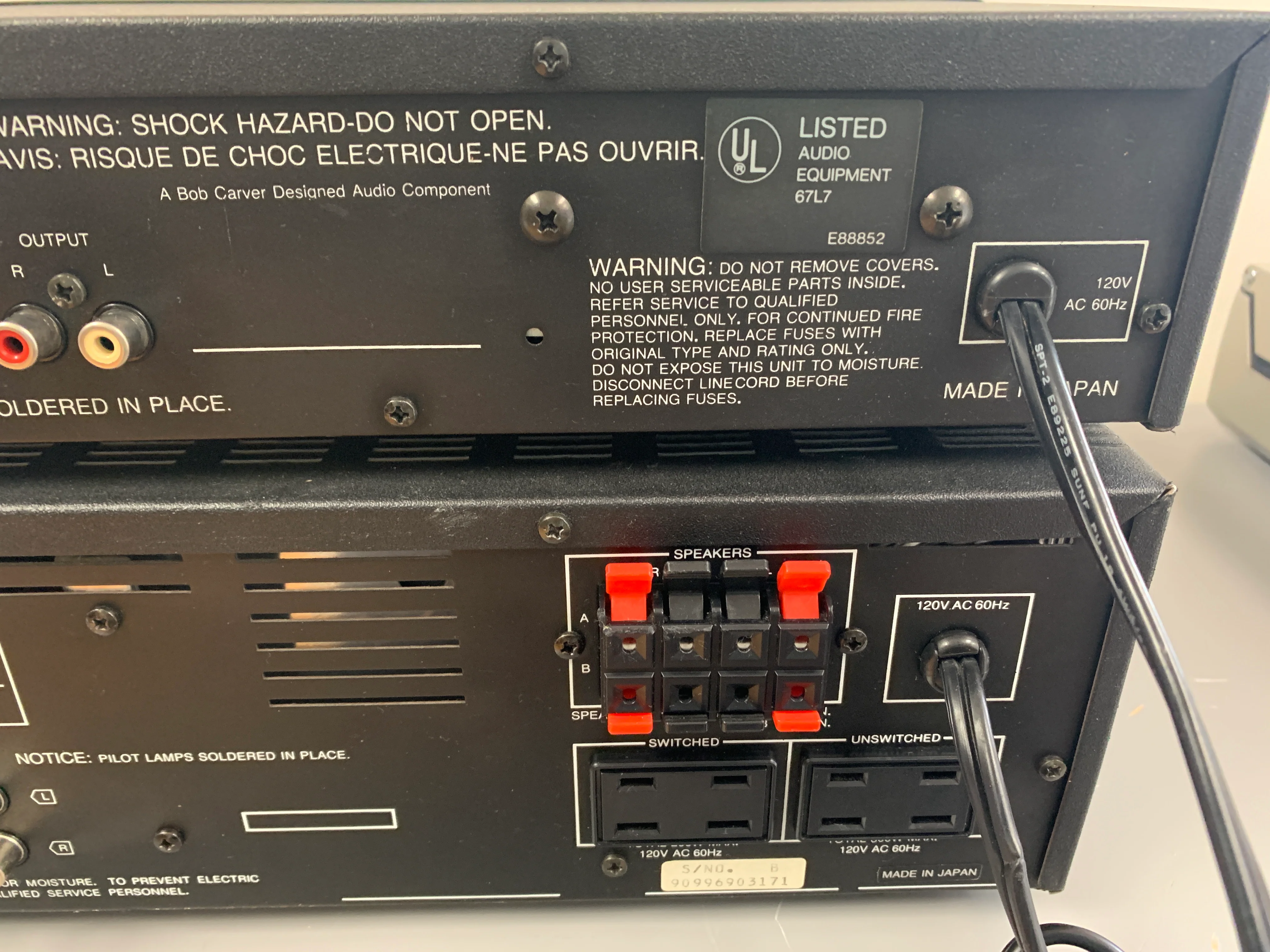 Carver Combo - CM-1090 Integrated Amplifier - TX-12 Stereo Tuner - Image 15