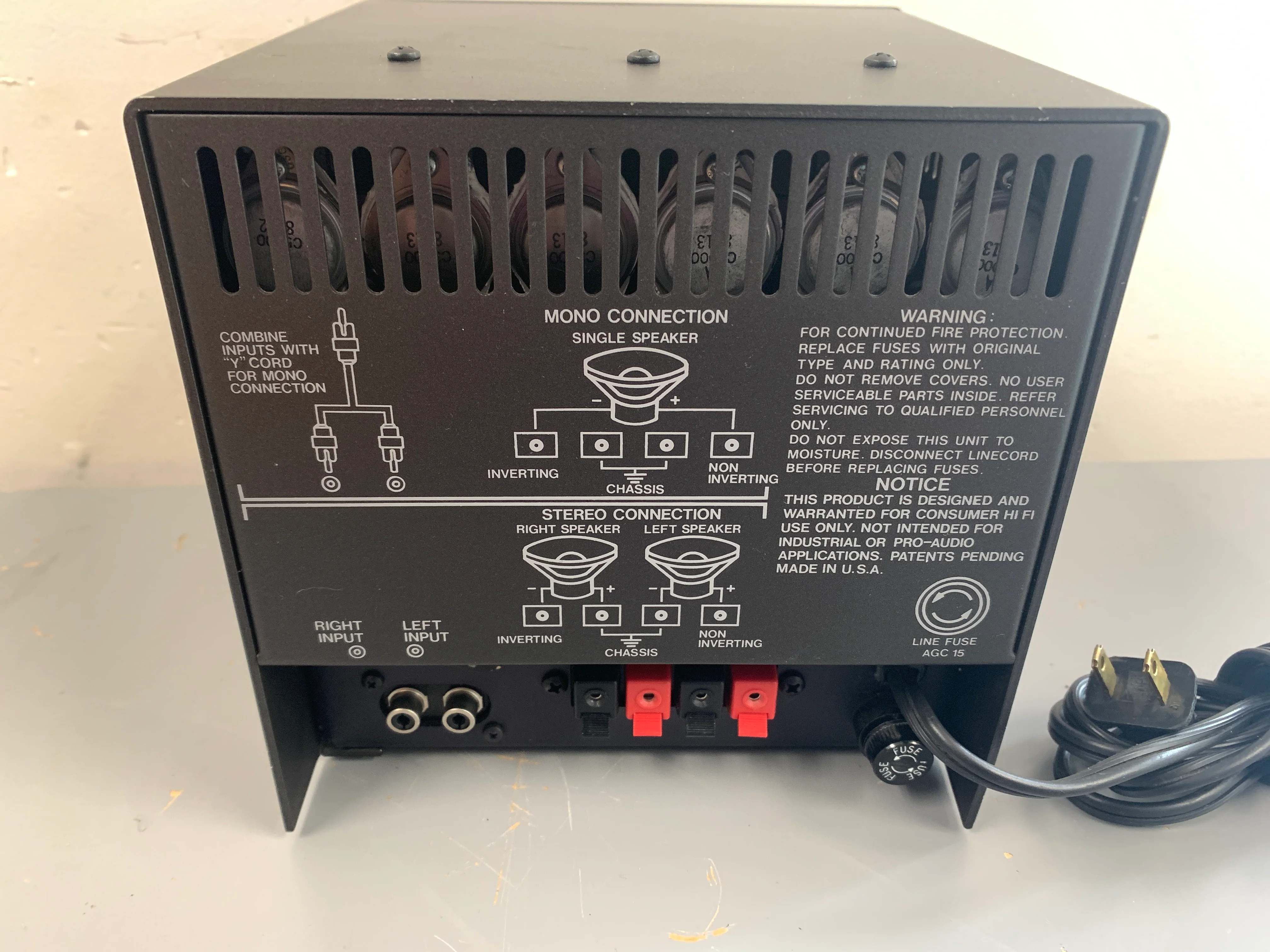 Carver M400 Stereo/Mono Power Amplifier * 200W RMS * 1980 - Image 7
