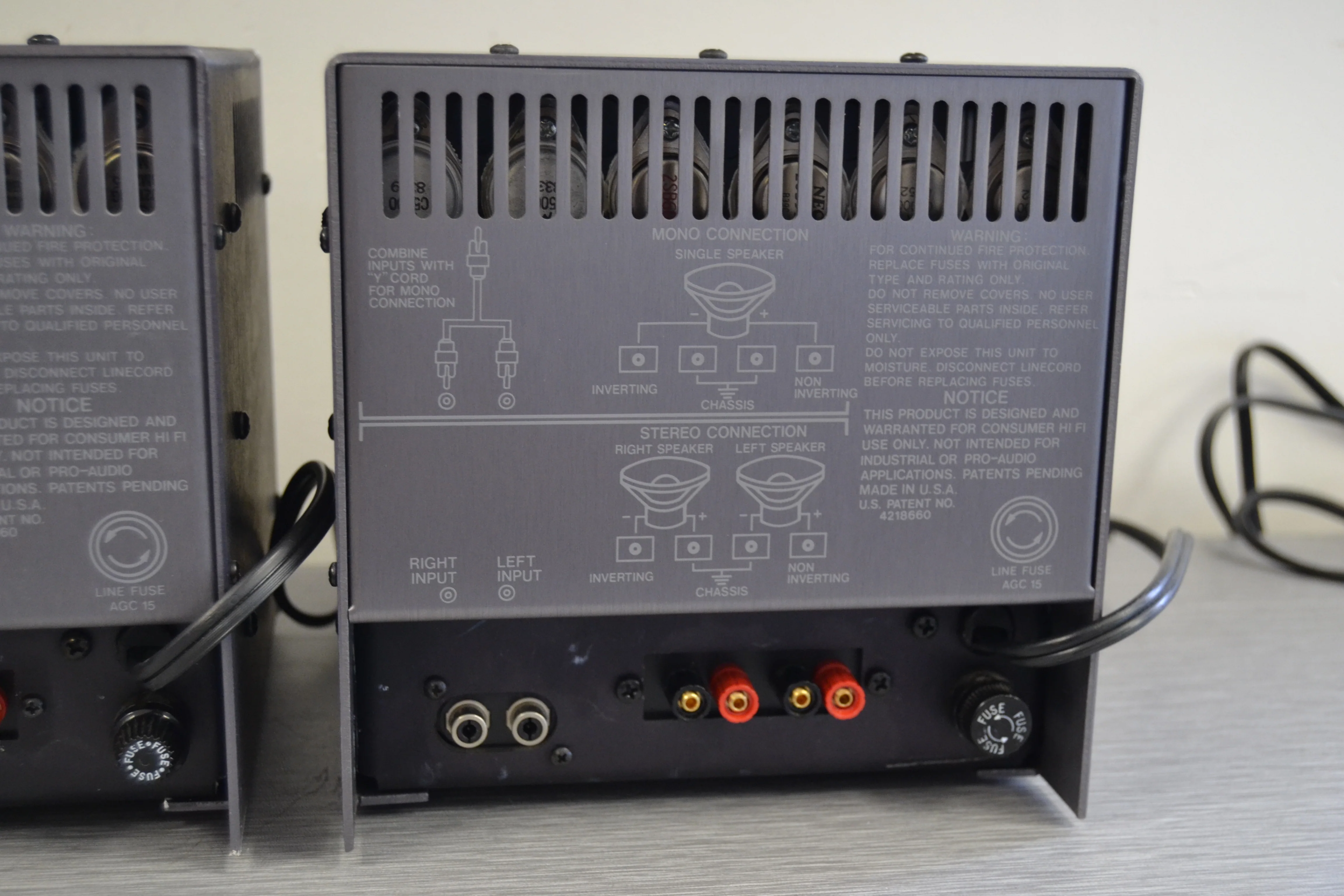 Carver Set of Two M-400t Power Amplifiers * 500W RMS Mono * Recapped ! - Image 13
