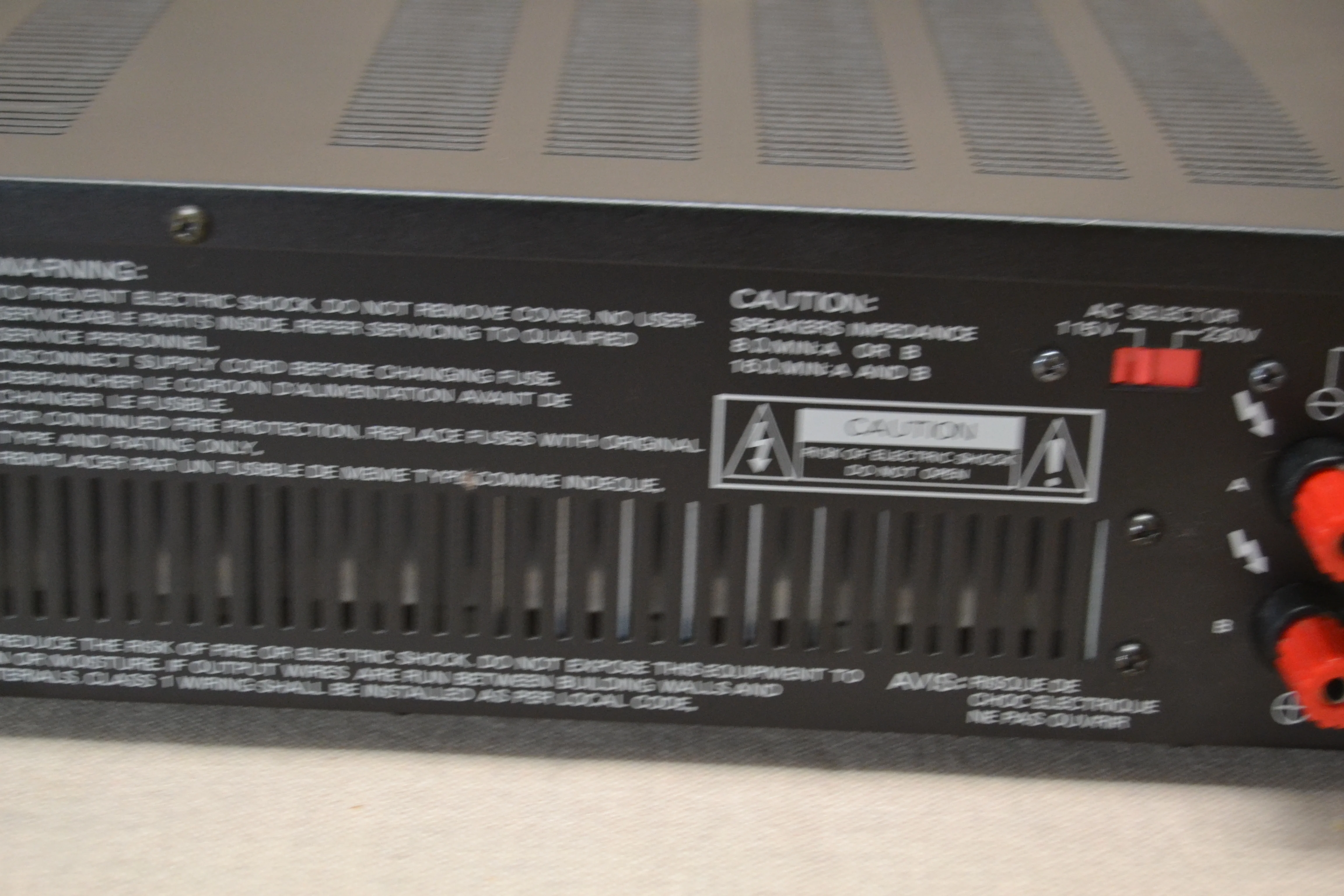 Carver TF-M15CB Stereo Power Amplifier * 100W RMS * 1990 - Image 10