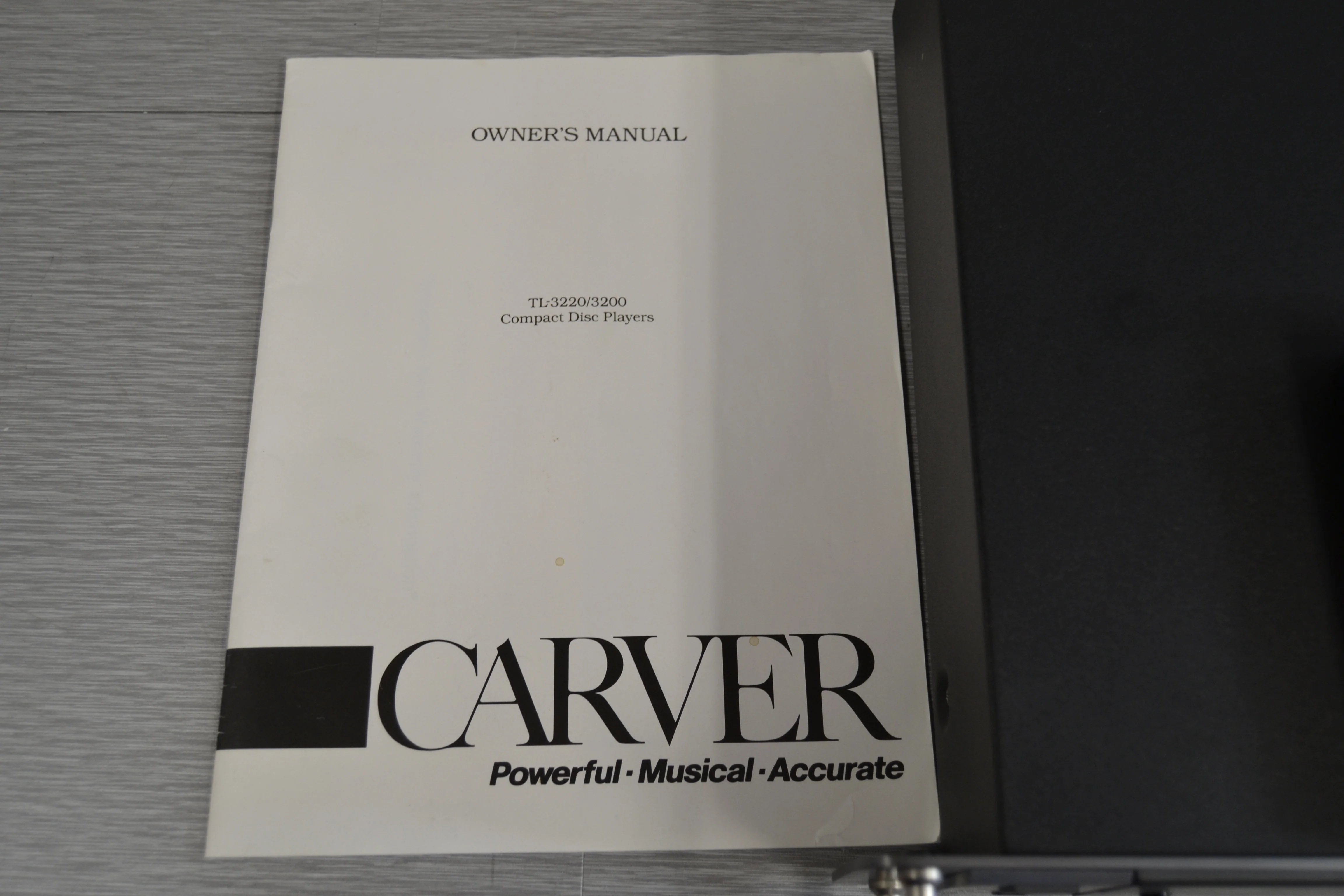 Carver TL-3200 Single CD Player * Remote Control * Manual * 1989 - Image 9