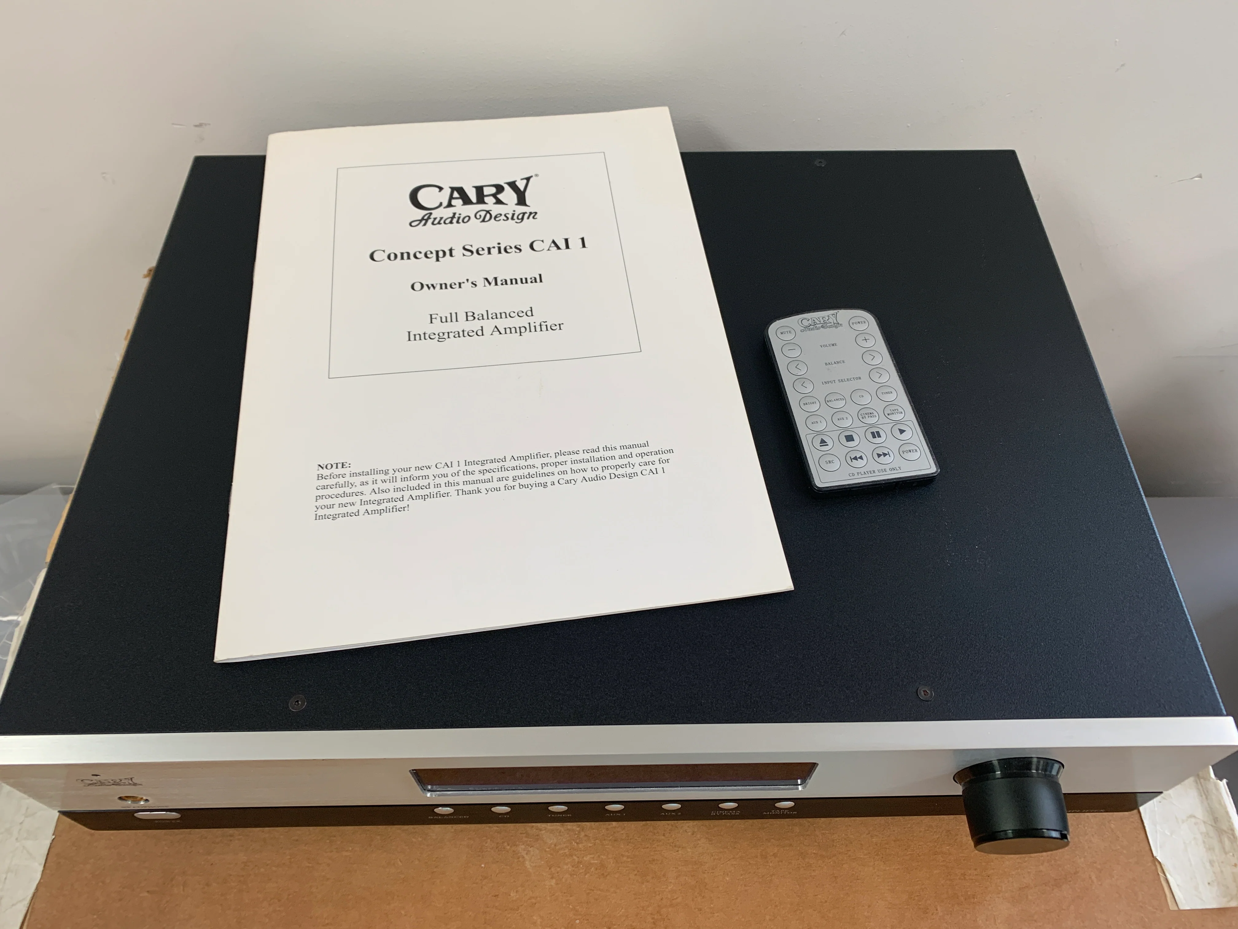 Cary Audio Design CAI-1 Integrated Amplifier * Manual * Remote * Box - Image 6
