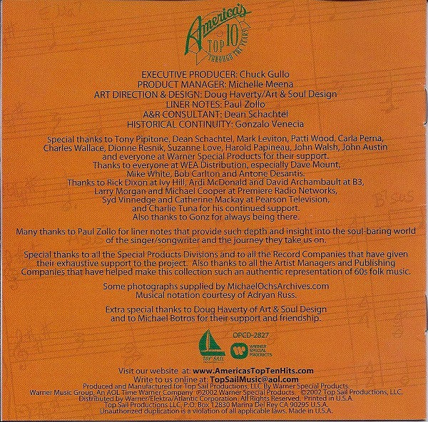 Casey Kasem Presents Various - America's Top Ten Through The Years: 1970s - The Singers/Songwriters (CD, Comp) (Near Mint (NM or M-)) - Image 4