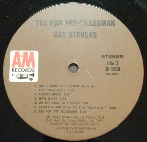 Cat Stevens - Tea For The Tillerman (LP, Album, Pit) (Very Good (VG)) - Image 4