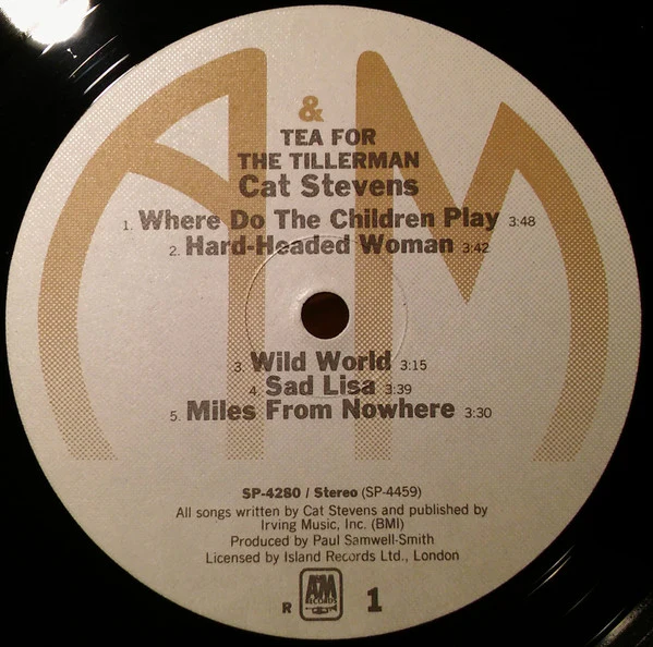 Cat Stevens - Tea For The Tillerman (LP, Album, RE, Ind) (Very Good Plus (VG+)) - Image 3