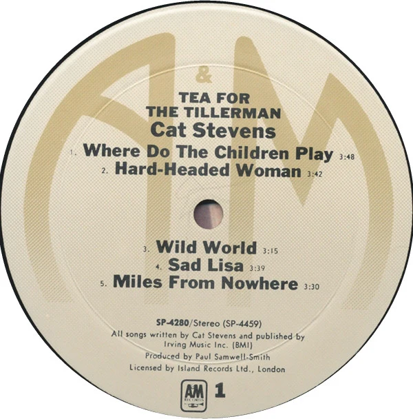 Cat Stevens - Tea For The Tillerman (LP, Album, RE, Mon) (Very Good Plus (VG+)) - Image 3