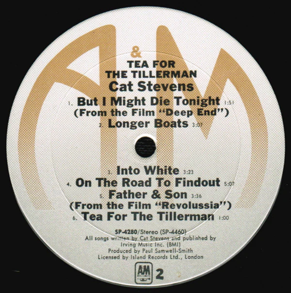 Cat Stevens - Tea For The Tillerman (LP, Album, RE, Pit) (Very Good (VG)) - Image 4