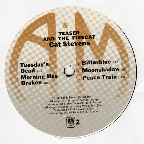 Cat Stevens - Teaser And The Firecat (LP, Album, Club, RE, CRC) (Very Good Plus (VG+)) - Image 4