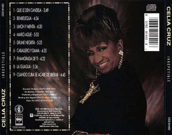Celia Cruz - Irrepetible (CD) (Very Good (VG)) - Image 2