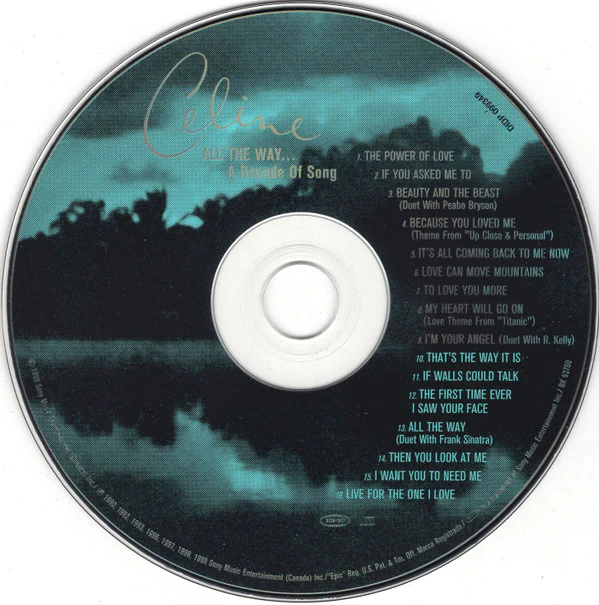 Celine* - All The Way... A Decade Of Song (CD, Comp) (Very Good Plus (VG+)) - Image 3