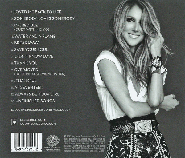 Celine Dion* - Loved Me Back To Life (CD, Album) (Very Good Plus (VG+)) - Image 2