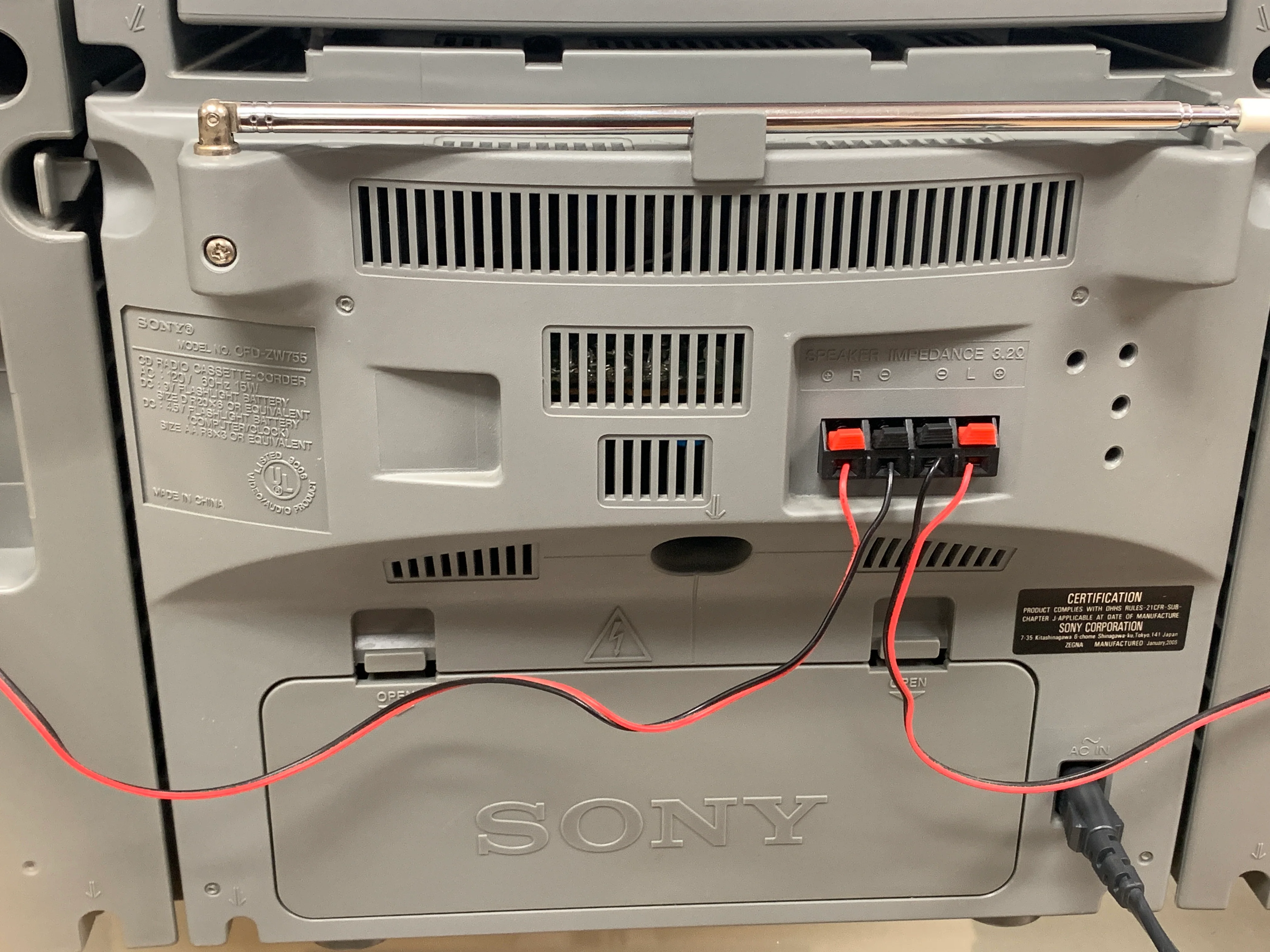 CFD-ZW755 CD Cassette AM FM Radio Boombox - Image 5