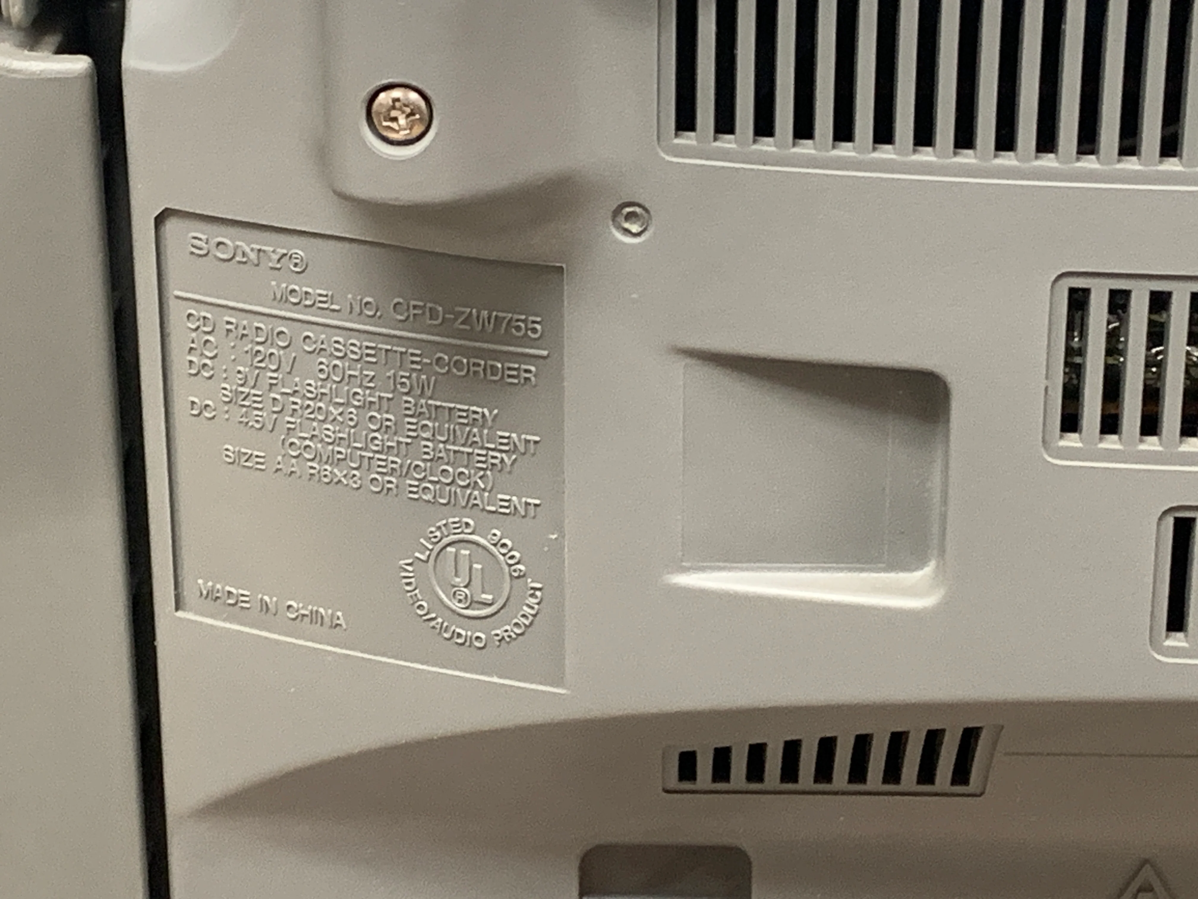 CFD-ZW755 CD Cassette AM FM Radio Boombox - Image 6