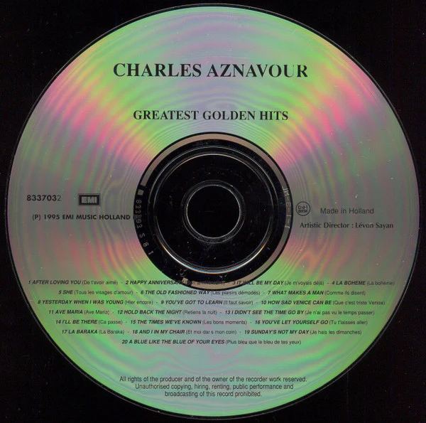 Charles Aznavour - Greatest Golden Hits (CD, Comp) (Very Good Plus (VG+)) - Image 4