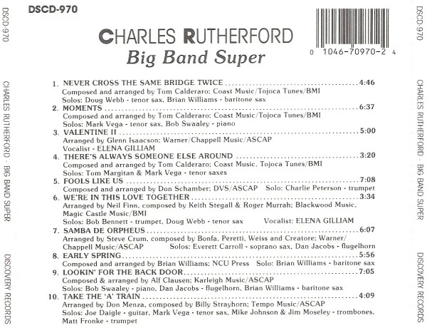 Charles Rutherford - Big Band Super (CD) (Very Good Plus (VG+)) - Image 2