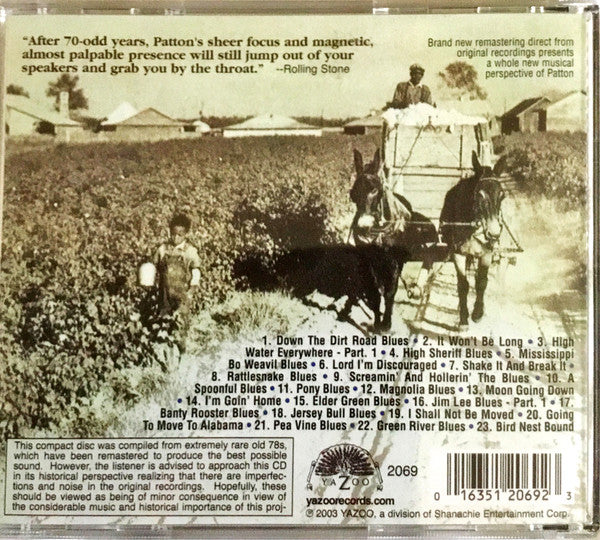 Charley Patton - The Best Of Charlie Patton (Classic Recordings From The 1920's And 30's) (CD, Comp, RM) (Very Good Plus (VG+)) - Image 4