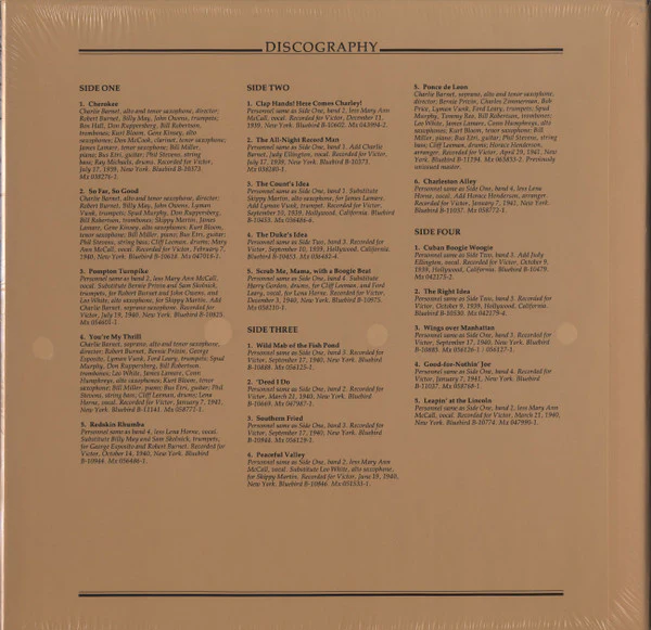 Charlie Barnet - Big Bands: Charlie Barnet (2xLP, Comp, Mono, Hal + Box) (Mint (M)) - Image 2