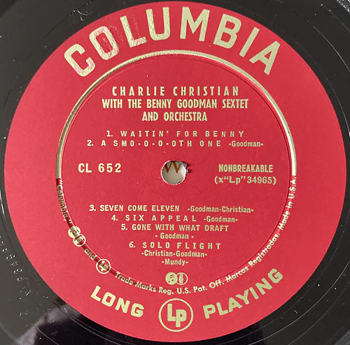 Charlie Christian - With The Benny Goodman Sextet And Orchestra (LP, Comp) (Near Mint (NM or M-)) - Image 4