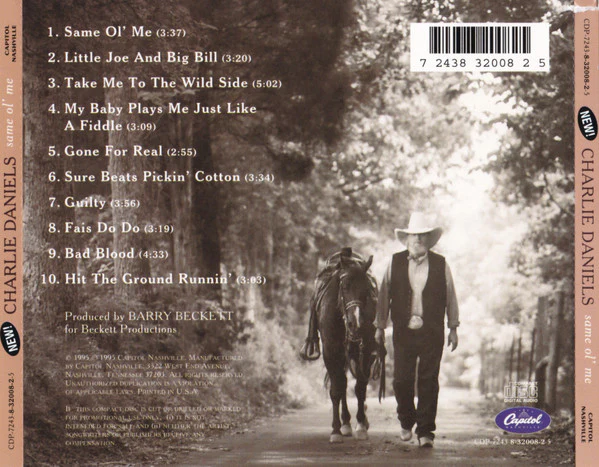 Charlie Daniels - Same Ol' Me (CD, Album) (Near Mint (NM or M-)) - Image 2