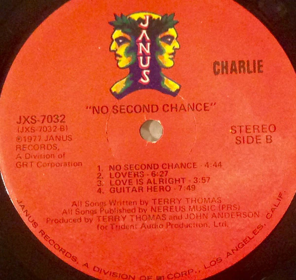 Charlie - No Second Chance (LP, Album, GRT) (Near Mint (NM or M-)) - Image 4