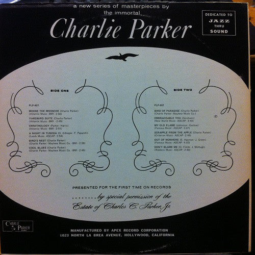 Charlie Parker - "Bird" Symbols (LP, Comp, RE) (Very Good Plus (VG+)) - Image 2