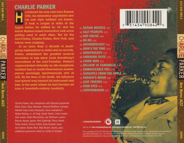 Charlie Parker - Ken Burns Jazz (CD, Comp) (Near Mint (NM or M-)) - Image 2