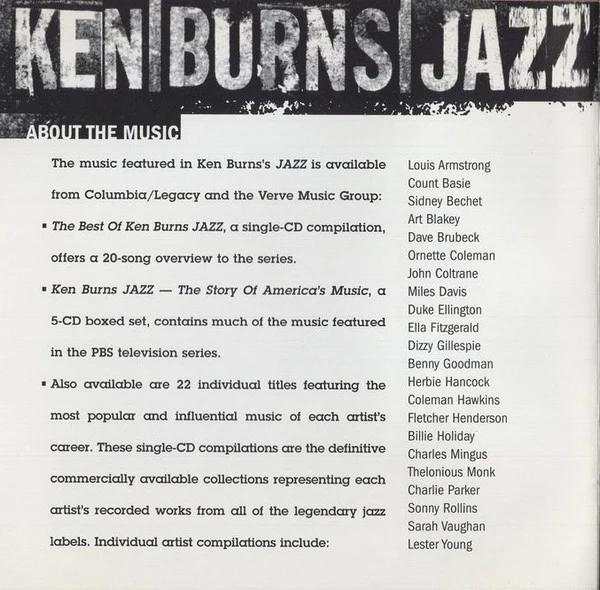 Charlie Parker - Ken Burns Jazz (CD, Comp) (Near Mint (NM or M-)) - Image 5