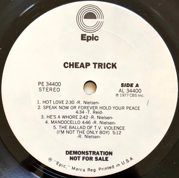 Cheap Trick - Cheap Trick (LP, Album, Promo, Pit) (Near Mint (NM or M-)) - Image 3