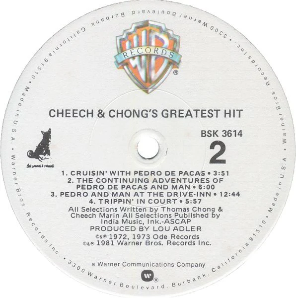 Cheech & Chong - Cheech & Chong's Greatest Hit (LP, Comp) (Near Mint (NM or M-)) - Image 4