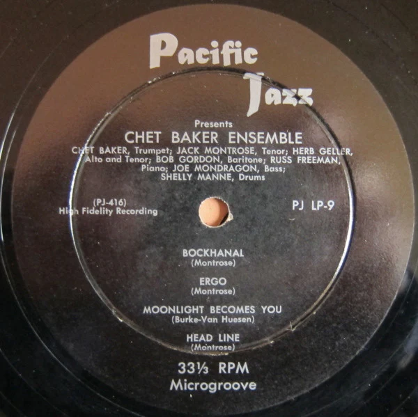 Chet Baker Ensemble - Chet Baker Ensemble (10", Album, Mono) (Very Good (VG)) - Image 3