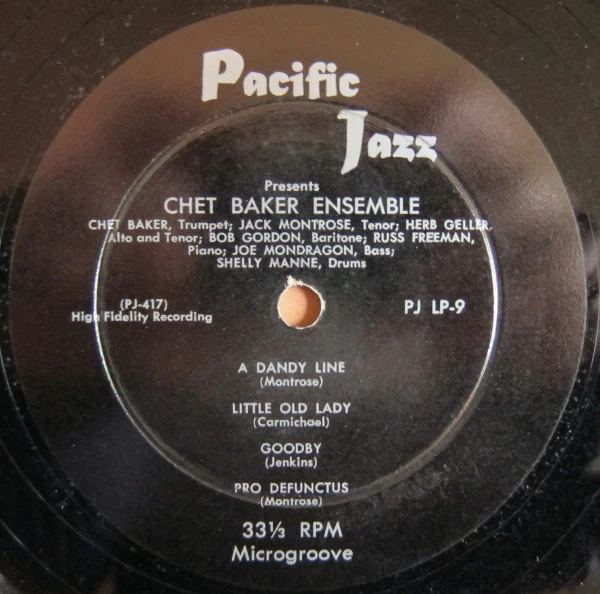 Chet Baker Ensemble - Chet Baker Ensemble (10", Album, Mono) (Very Good (VG)) - Image 4