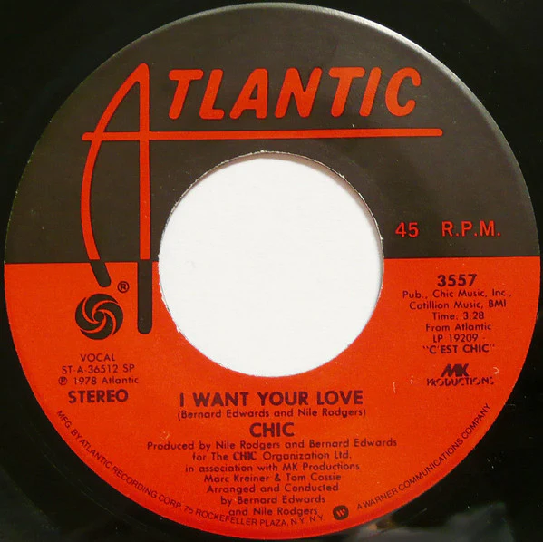 Chic - I Want Your Love b/w (Funny) Bone (7", Spe) (Very Good Plus (VG+)) - Image 3