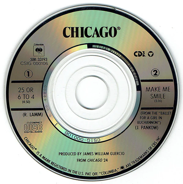 Chicago - 25 or 6 to 4 / Make Me Smile (CD, Mini, Single) (Near Mint (NM or M-))