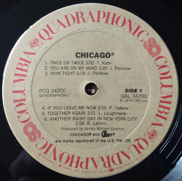Chicago - Chicago X (LP, Album, Quad, SQ) (Very Good Plus (VG+)) - Image 3