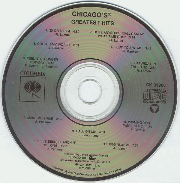 Chicago - Chicago's Greatest Hits (CD, Comp) (Near Mint (NM or M-)) - Image 3