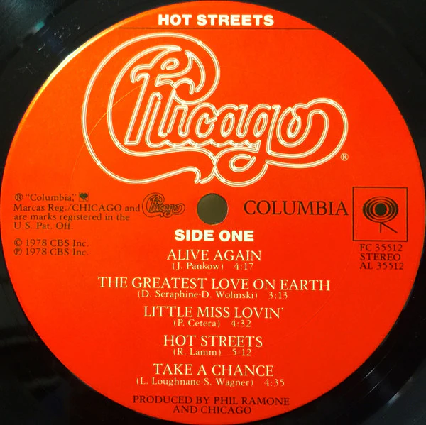 Chicago - Hot Streets (LP, Album, Pit) (Near Mint (NM or M-)) - Image 5