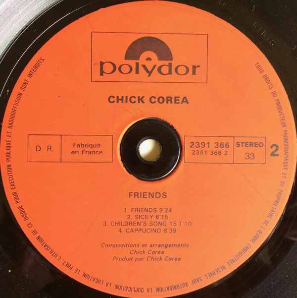 Chick Corea - Friends (LP, Album) (Near Mint (NM or M-)) - Image 4